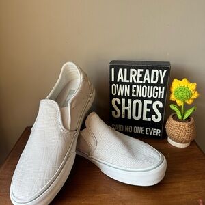 Vans Slip-On Sneakers in Off-White